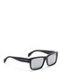 Figure View - Click To Enlarge - ALEXANDER MCQUEEN - Stud rectangle frame acetate sunglasses