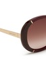 Detail View - Click To Enlarge - JIMMY CHOO - 'Millie' python trim acetate sunglasses