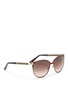 Figure View - Click To Enlarge - JIMMY CHOO - 'Posie' glitter temple metal sunglasses