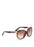 Figure View - Click To Enlarge - JIMMY CHOO - 'Erin' crystal temple acetate sunglasses