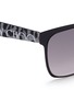 Detail View - Click To Enlarge - JIMMY CHOO - 'Keira' python leather temple metal sunglasses