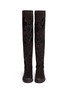 Figure View - Click To Enlarge - STUART WEITZMAN - x Huishan Zhang for BLITZ '5050' embroidery suede boots