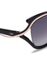 Detail View - Click To Enlarge - DIOR - 'Audacieuse 2' metal trim acetate sunglasses