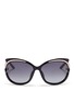Main View - Click To Enlarge - DIOR - 'Audacieuse 2' metal trim acetate sunglasses