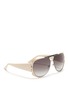 Figure View - Click To Enlarge - DIOR - 'Enigmatic' chunky acetate temple metal sunglasses