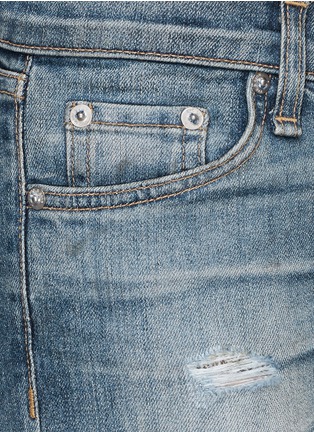 Detail View - Click To Enlarge -  - 'Boyfriend Jean' distressed cropped jeans