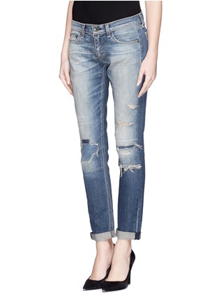 Front View - Click To Enlarge - RAG & BONE - 'The Dre' distressed slim fit boyfriend jeans