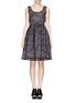 Main View - Click To Enlarge - CARVEN - Photographic floral print broderie dress