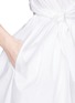 Detail View - Click To Enlarge - CARVEN - Waist tie pleat poplin dress
