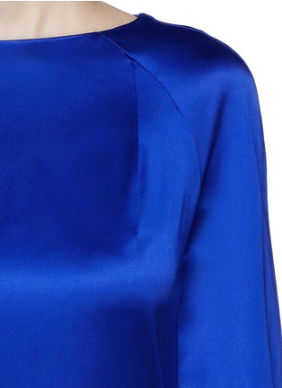Detail View - Click To Enlarge - CARVEN - Bow cuff satin dress