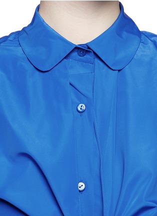 Detail View - Click To Enlarge - CARVEN - Sash tie faille shirt dress