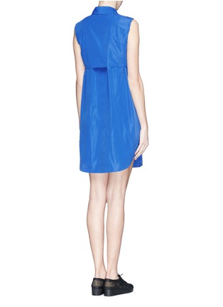 Back View - Click To Enlarge - CARVEN - Sash tie faille shirt dress
