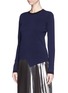 Front View - Click To Enlarge - WHISTLES - 'Mikki' asymmetric hem sweater