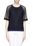 Main View - Click To Enlarge - SEE BY CHLOÉ - Lace overlay raglan sleeve jersey top