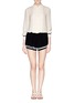 Detail View - Click To Enlarge - SEE BY CHLOÉ - Contrast hem layer shorts