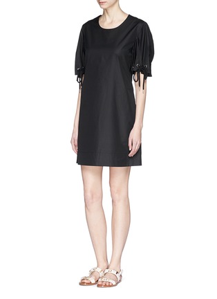 Figure View - Click To Enlarge - SEE BY CHLOÉ - Drawstring cuff shift dress