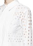 Detail View - Click To Enlarge - SEE BY CHLOÉ - Eyelet cutout cotton poplin shirt