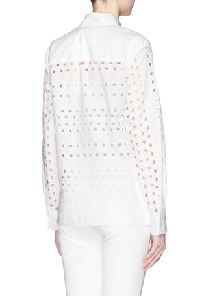 Back View - Click To Enlarge - SEE BY CHLOÉ - Eyelet cutout cotton poplin shirt