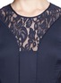 Detail View - Click To Enlarge - WHISTLES - Gina lace plissé chiffon gown