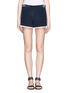 Main View - Click To Enlarge - DIANE VON FURSTENBERG - Tiffany contrast piping silk shorts