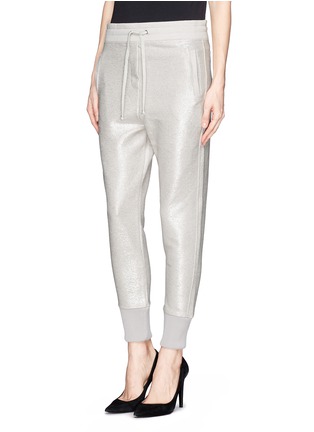 Front View - Click To Enlarge - IRO - 'Lotte' foil print sheer sweatpants