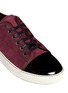 Detail View - Click To Enlarge - LANVIN - Patent toe cap suede sneakers