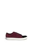 Main View - Click To Enlarge - LANVIN - Patent toe cap suede sneakers