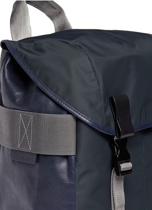 Detail View - Click To Enlarge - LANVIN - Leather panel backpack