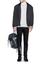 Figure View - Click To Enlarge - LANVIN - Leather panel backpack