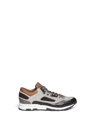 LANVIN - Croc-embossed leather sneakers | Multi-colour Athletic ...