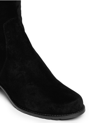 Detail View - Click To Enlarge - STUART WEITZMAN - 'Reverse' elastic back suede boots