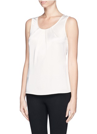 Front View - Click To Enlarge - ST. JOHN - Sleeveless satin blouse