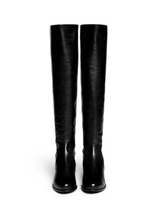 Figure View - Click To Enlarge - STUART WEITZMAN - 'Reserve' elastic back leather boots