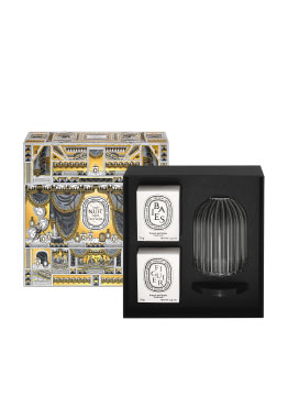 DIPTYQUE CUSTOMIZED CANDLES (2 X 70G) & CANDLE HOLDER SET