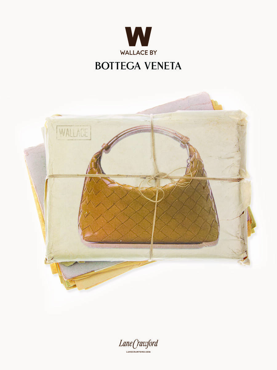 Bottega Veneta Wallace Small Intrecciato Leather Shoulder Bag Glacier-Gold