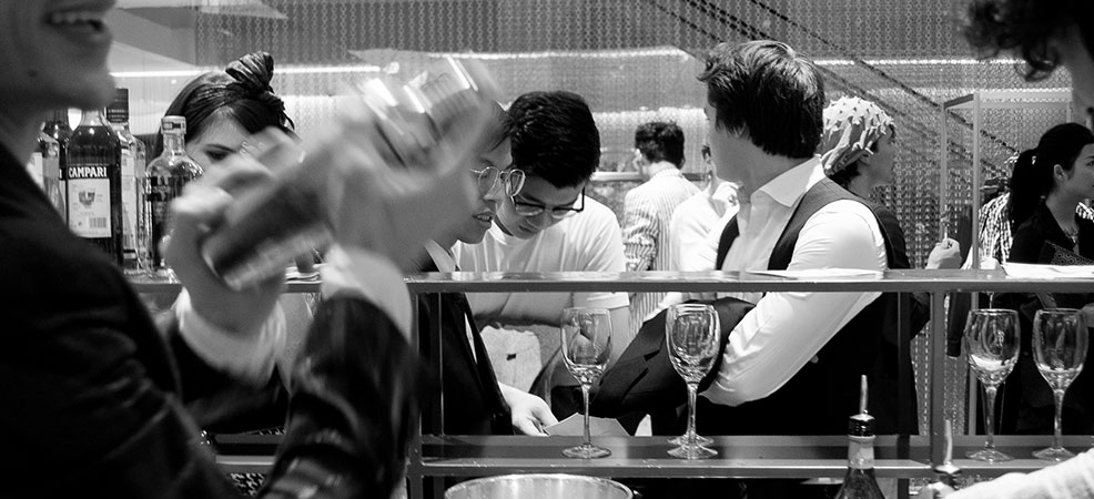 Hong Kong’s favourite boys from the Moustache Bar shaking up their signature cocktails