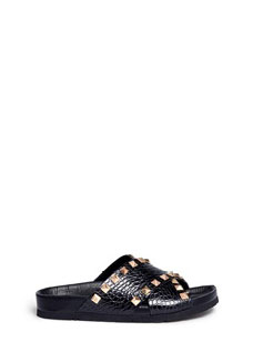  Arina stud cross-strap sandals