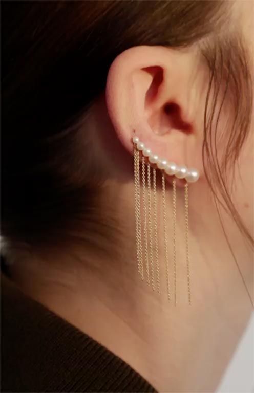 sophie bille brahe 片耳用ダイヤピアス Sophie Bille Brahe Petit Courant ダイヤモンド ピアス 18K