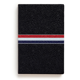 THOM BROWNE SMALL PEBBLE LEATHER NOTEBOOK