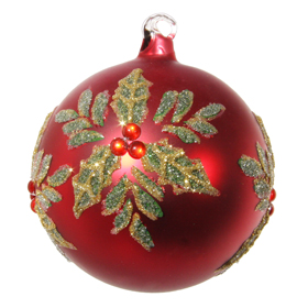 Shishi As Glitter poinsettia Christmas ornament