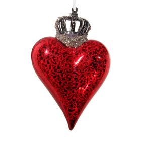 Shishi As Crowned heart small Christmas ornament